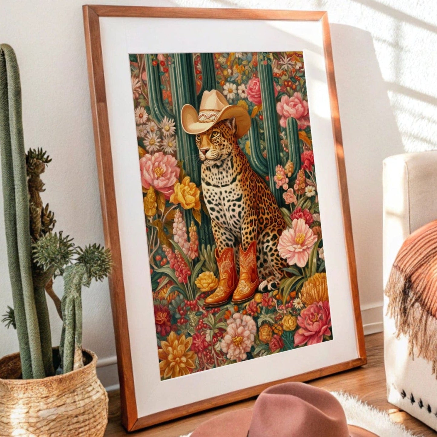 Desert Leopard Wears Cowboy Dreams