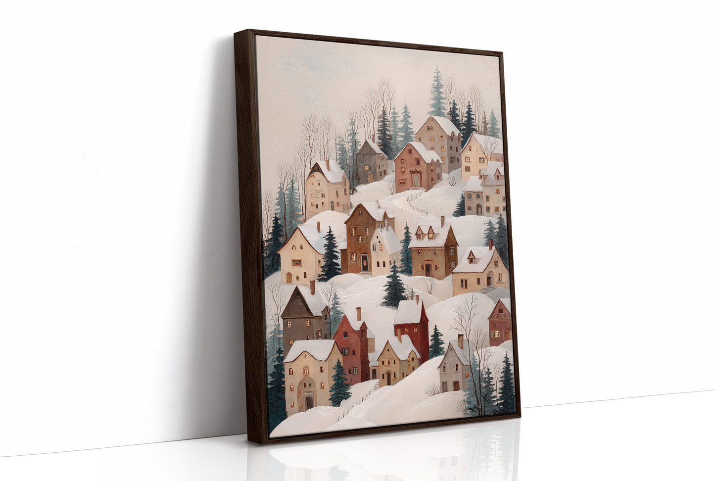 Snow Blankets The Hillside Village