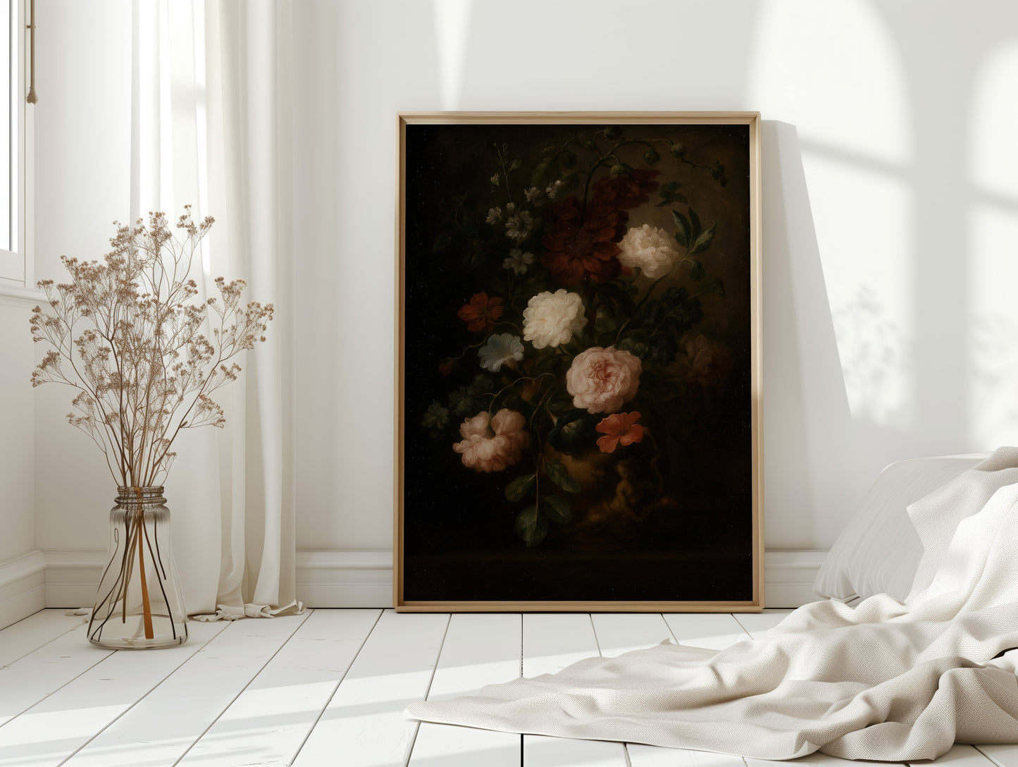 Baroque Vase of Blushing Petals