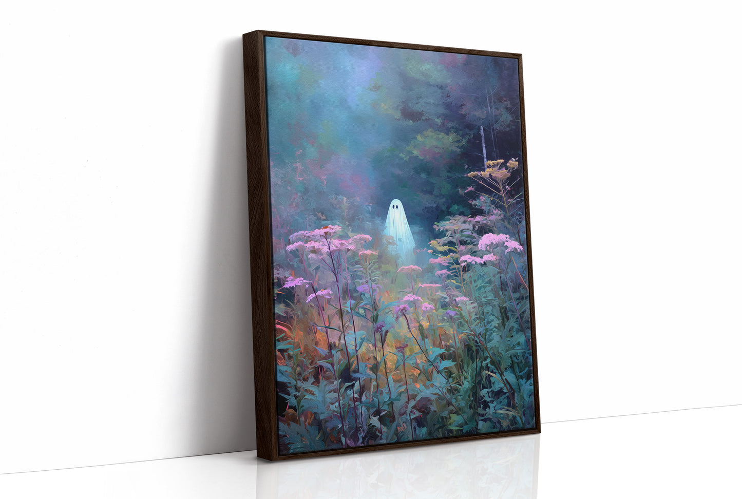 Midnight Bloom Meets Spectral Visitor