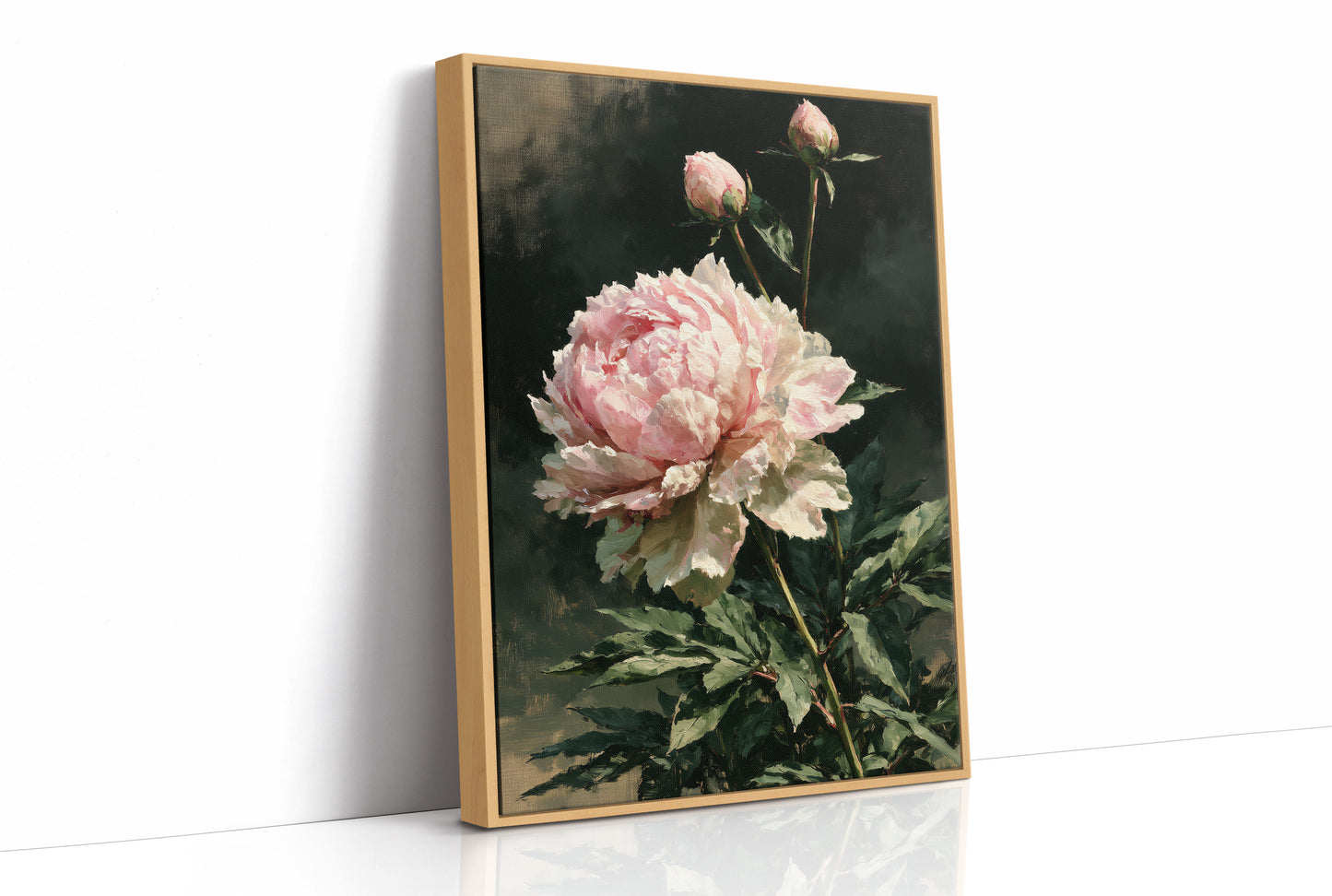 Peony Leans, Two Buds Reach