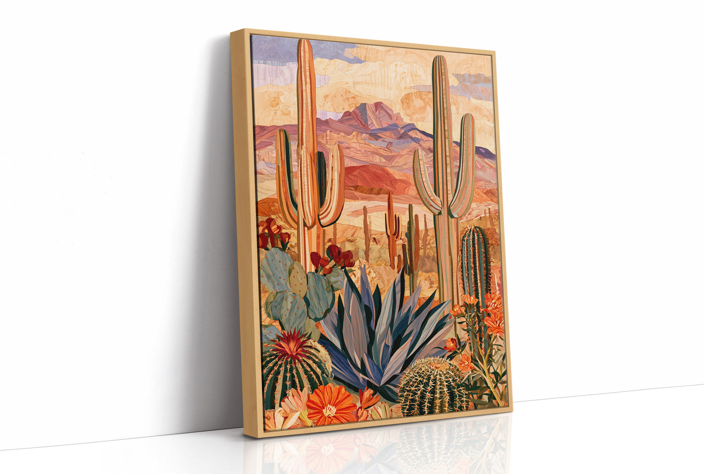 Saguaro March Through Red Rock