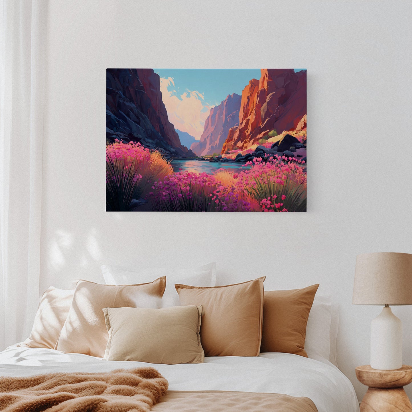 Wild Blooms Paint Desert River Banks