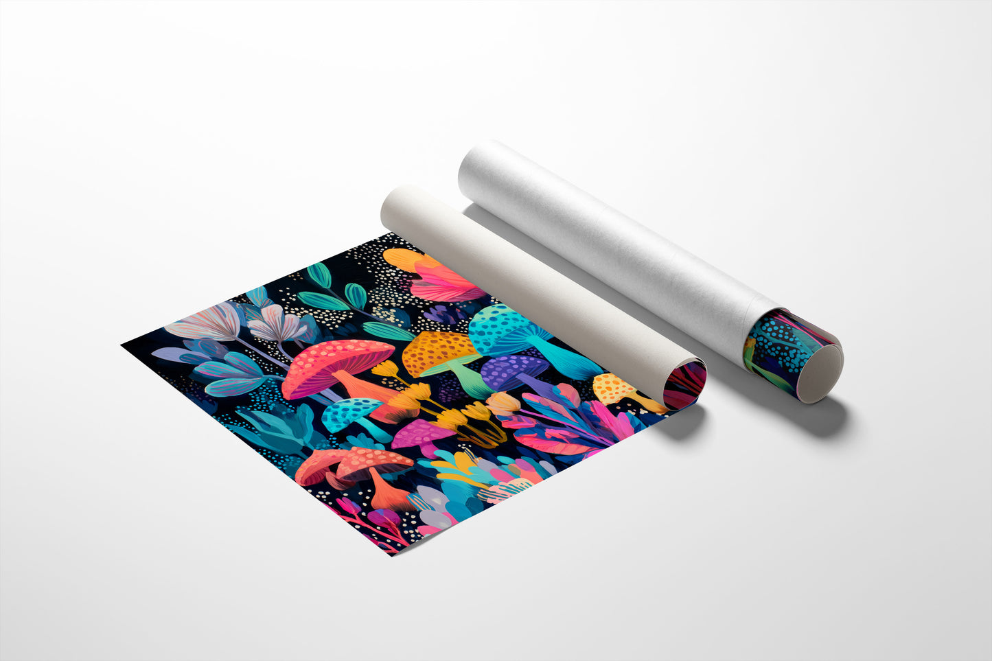 Midnight Garden's Neon Mushroom Ballet