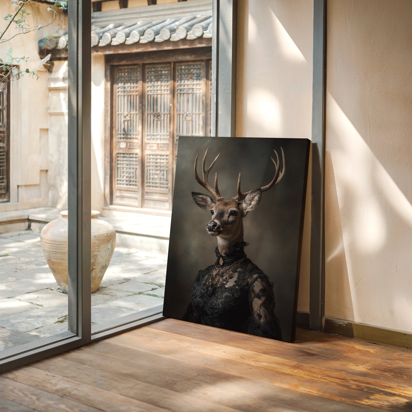 Regal Stag in Elegant Attire