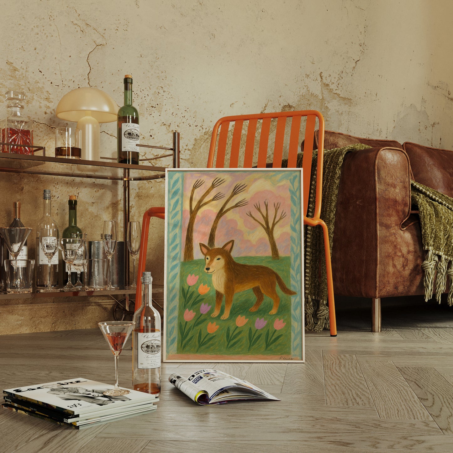 Spring Pup in Tulip Meadow