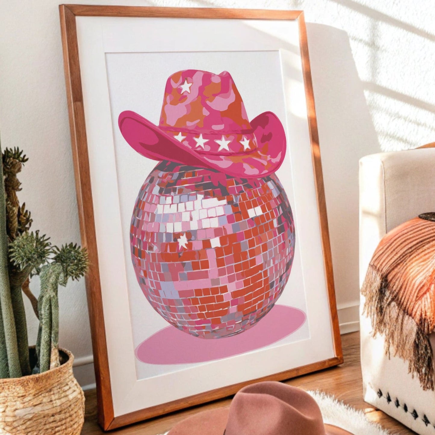 Disco Cowgirl Sparkles Pink Tonight