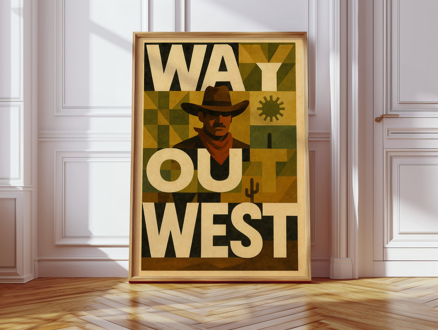 Way Out West Cowboy Poster