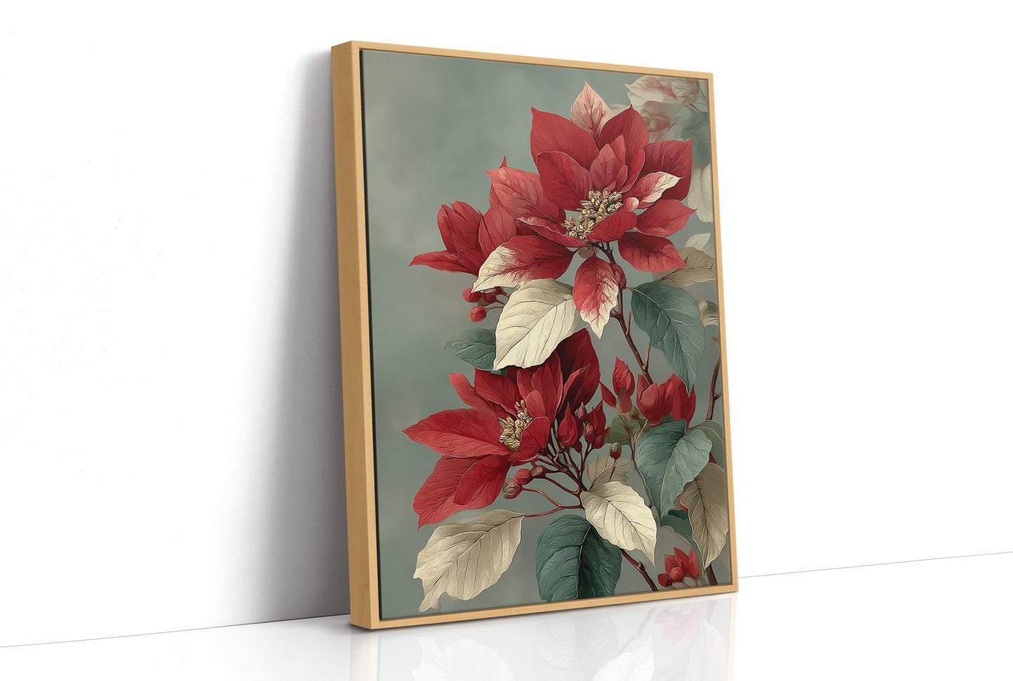 Poinsettia in Red and Cream