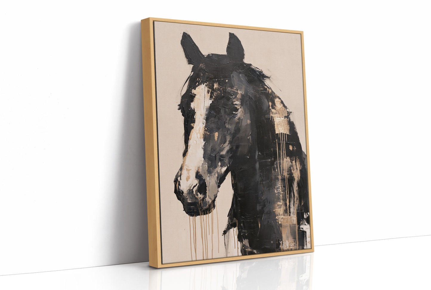 Ink Drip Horse Portrait