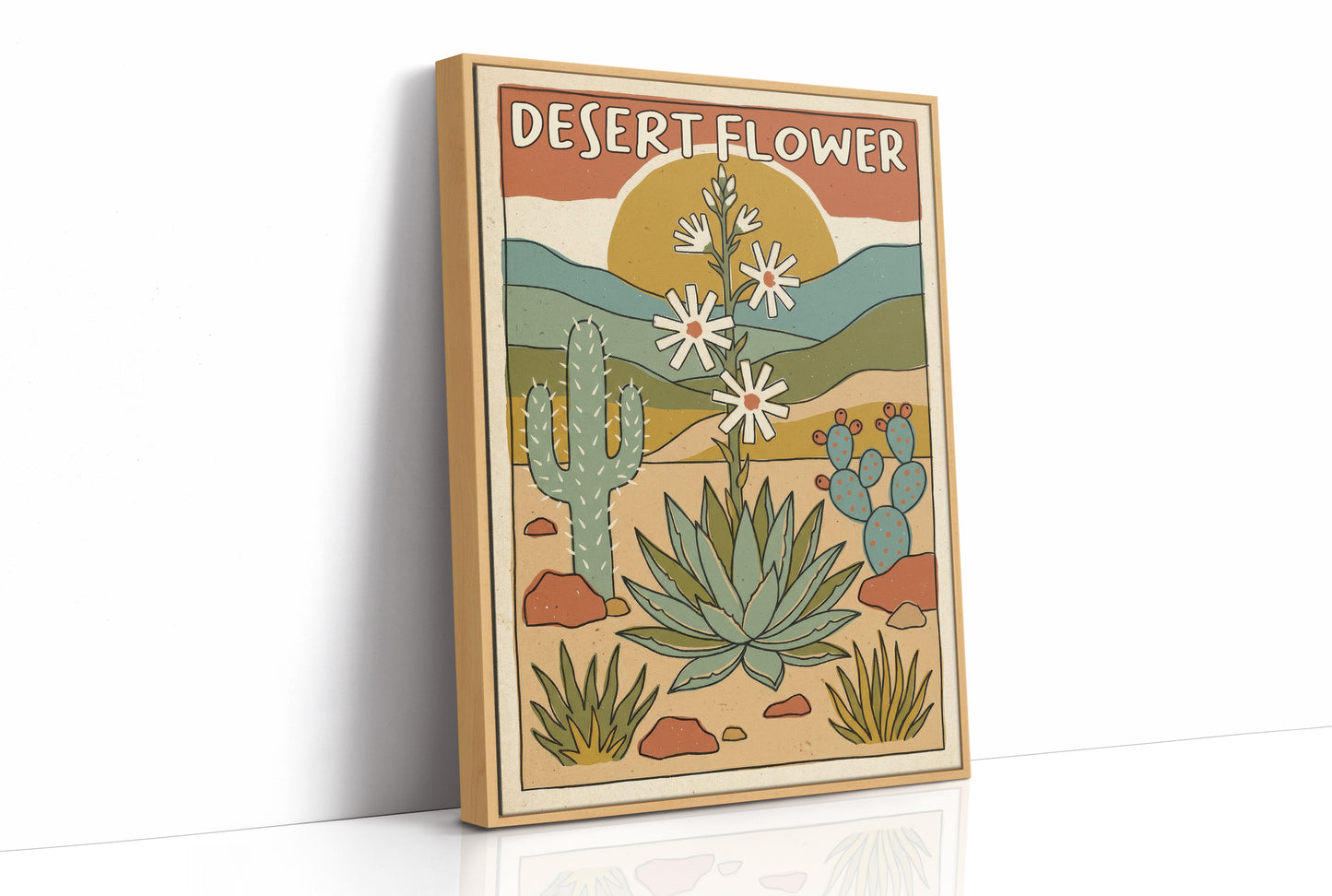 Desert Flower — Vintage Southwest Travel Poster
