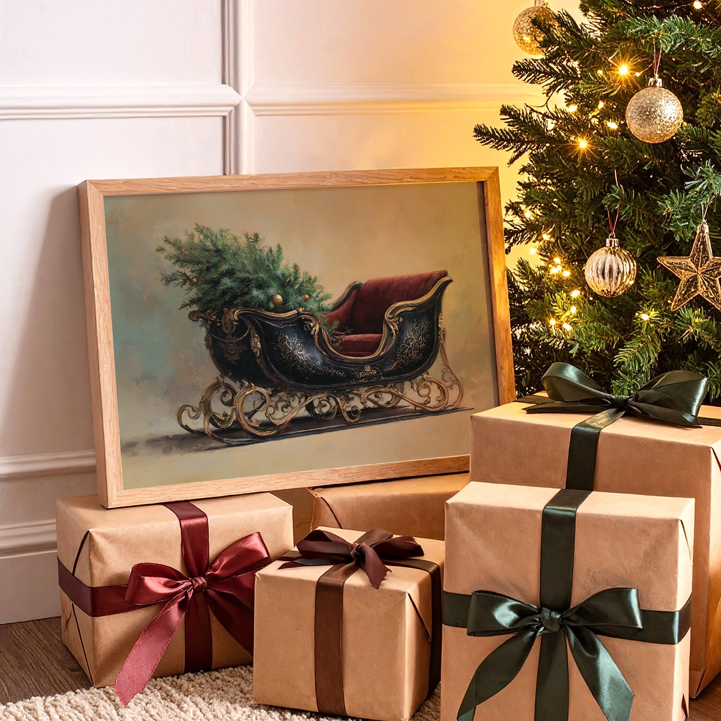 Vintage Sleigh Awaits December Magic