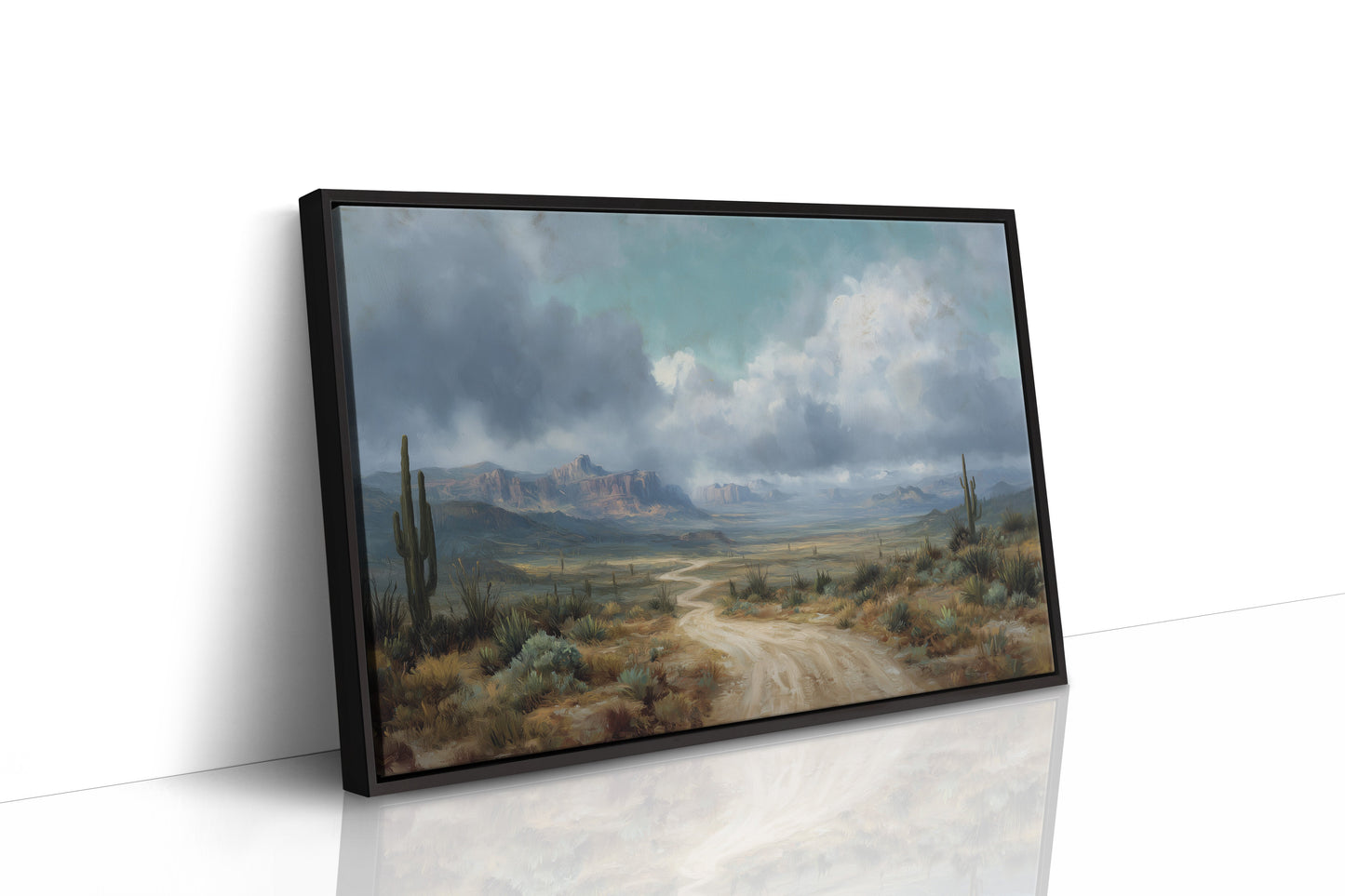 Storm Gathers Over Desert Path