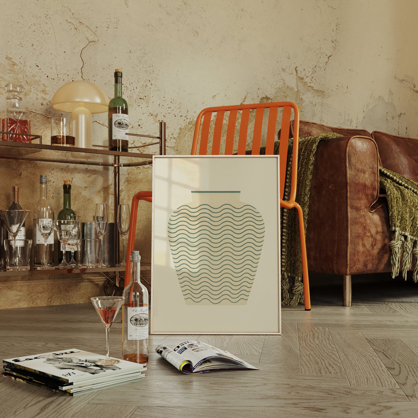 Waves on a Clay Vessel
