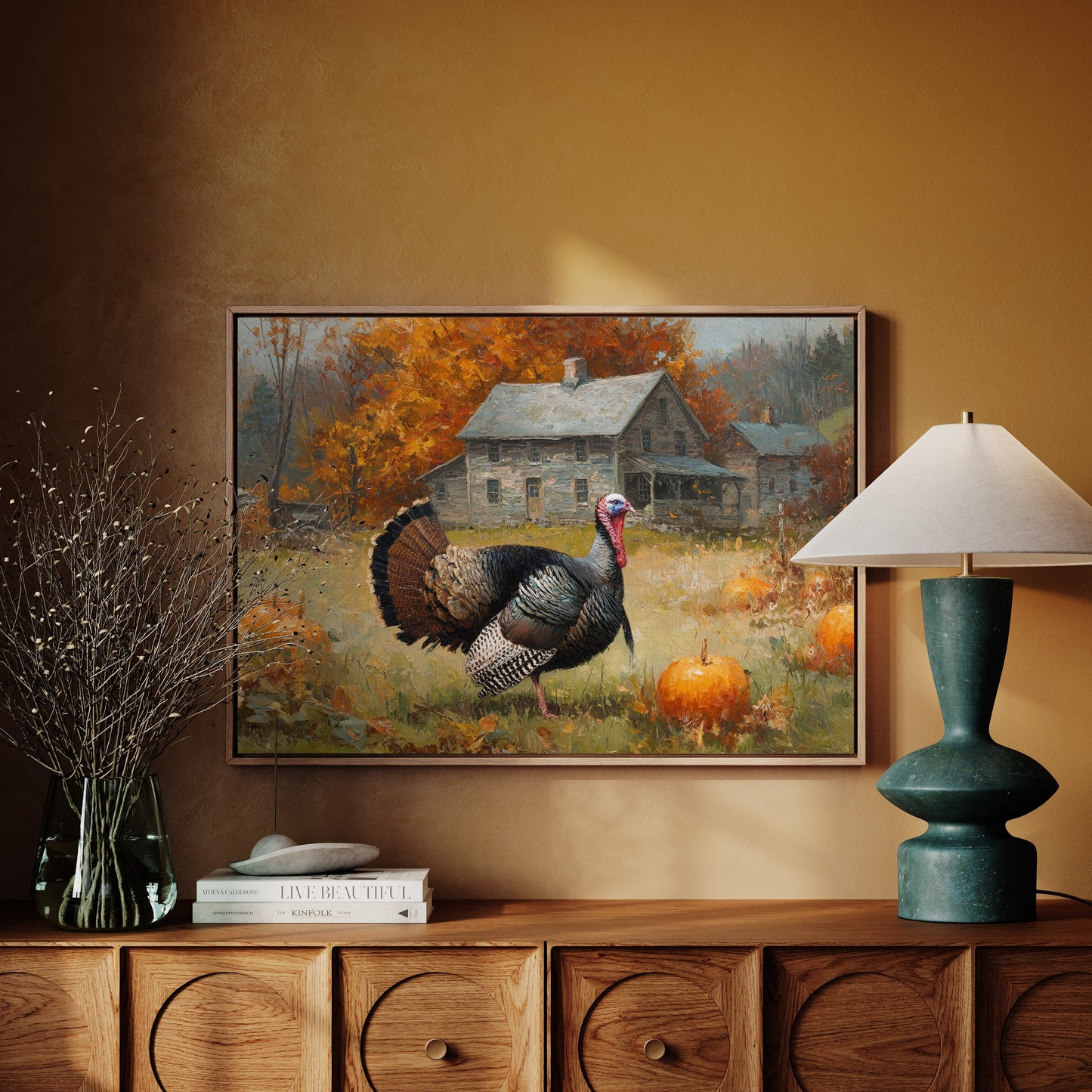 Autumn's Guest At The Farmhouse