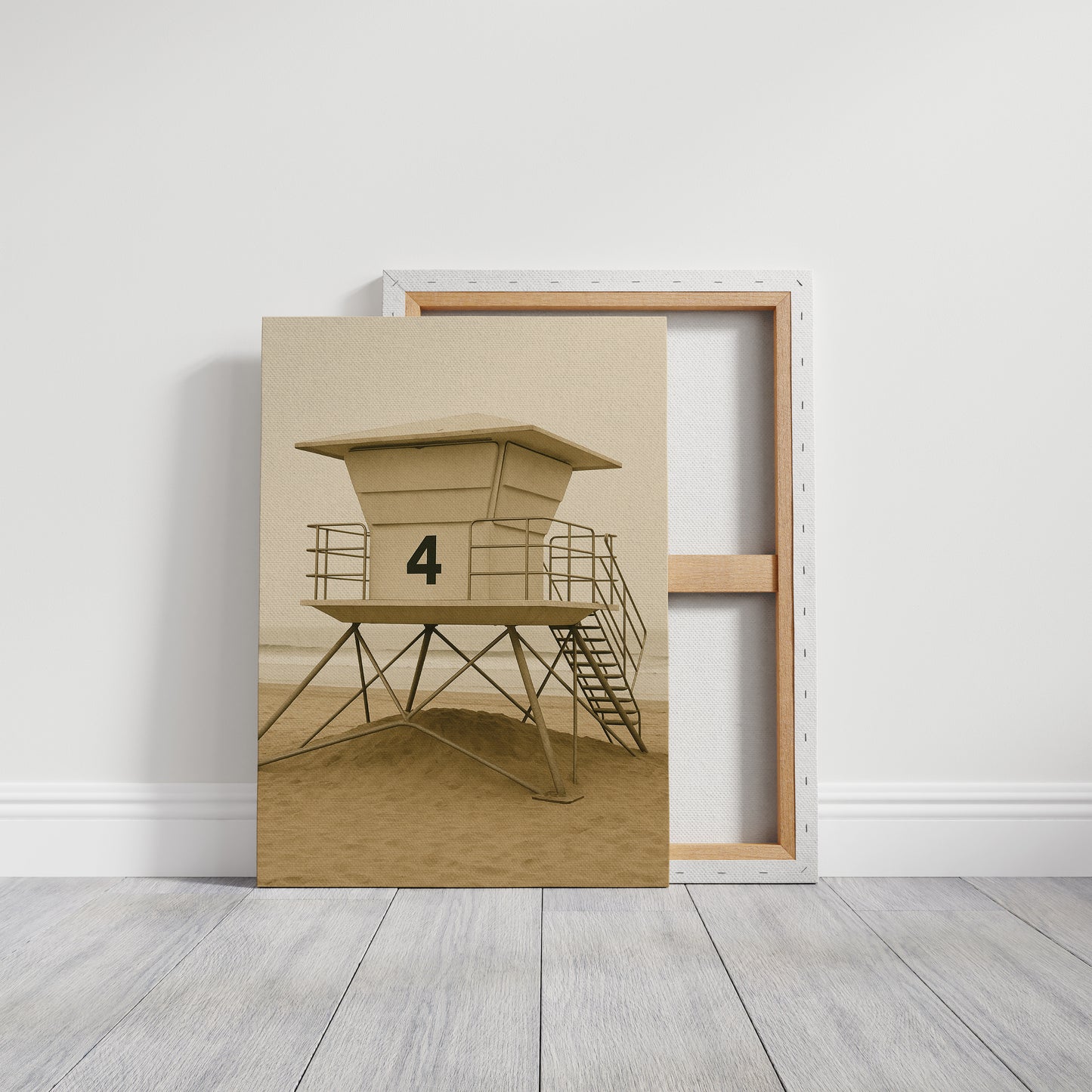 Lifeguard Tower No 4 in Sepia Calm