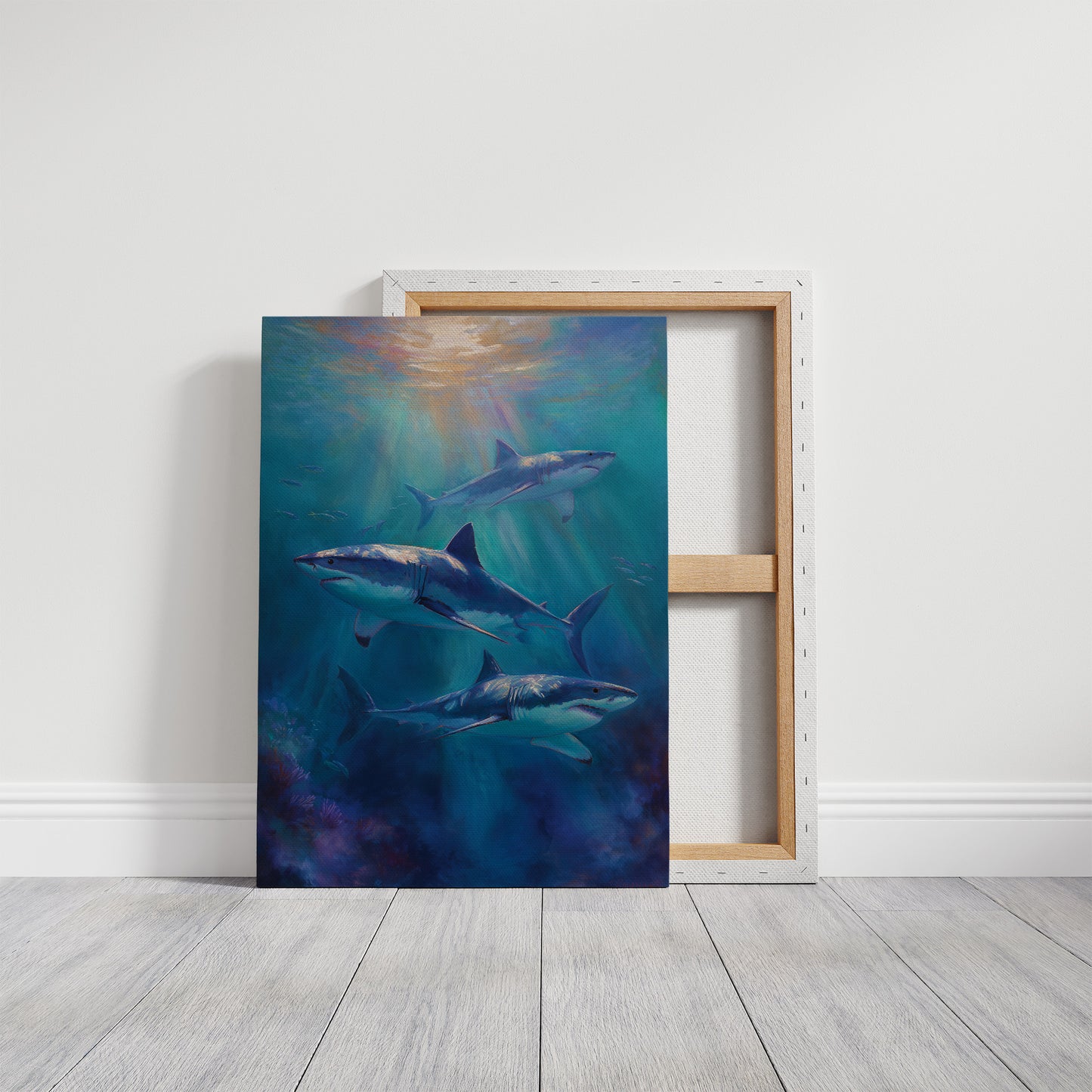 Azure Hunters Beneath Golden Rays