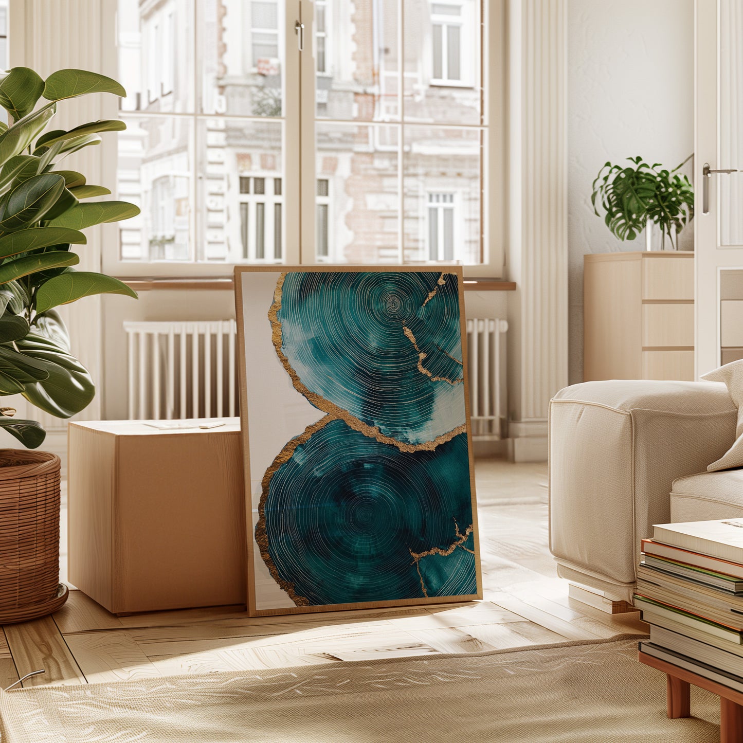 Emerald Echoes in Gold