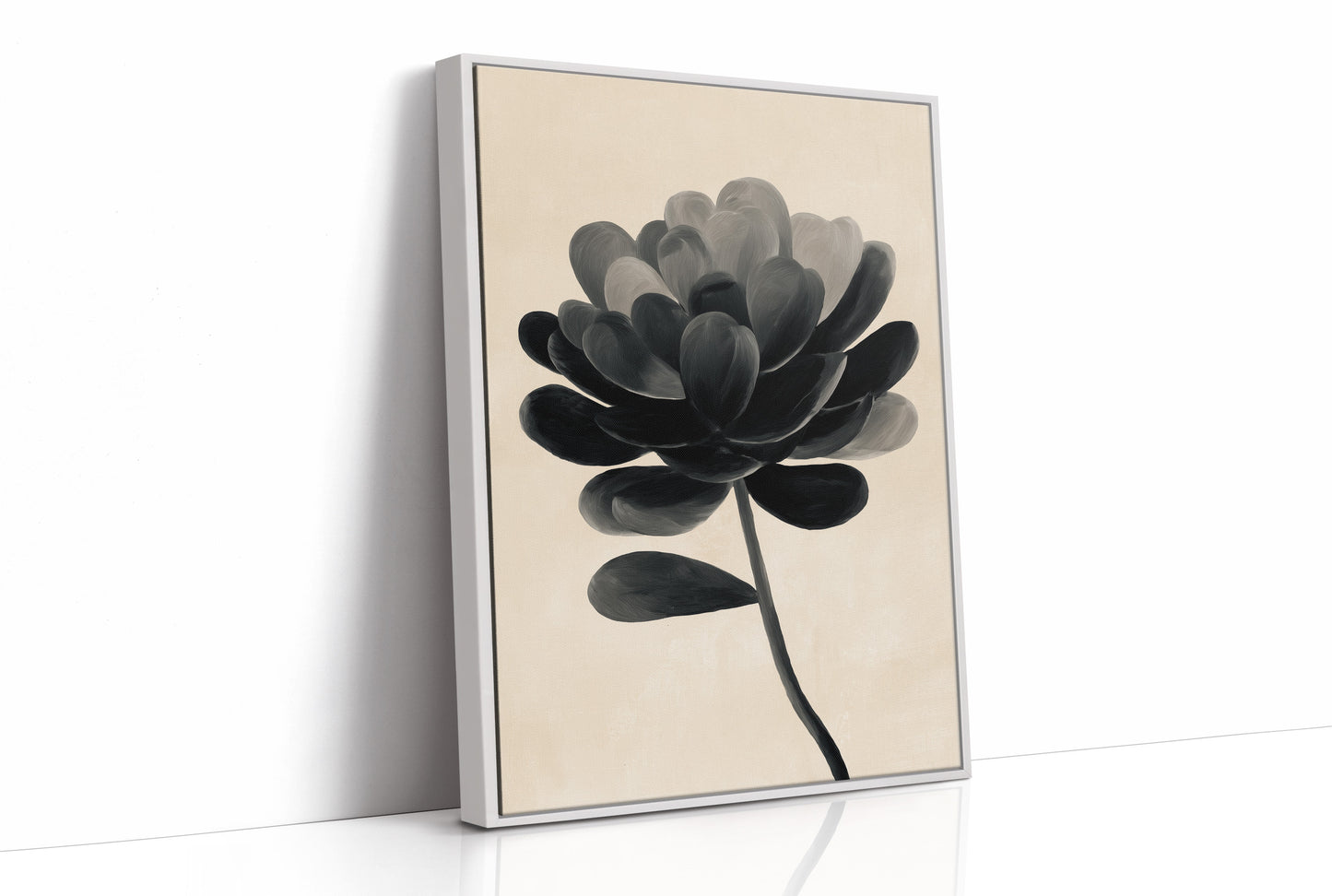 Monochrome Bloom in Shadowed Elegance