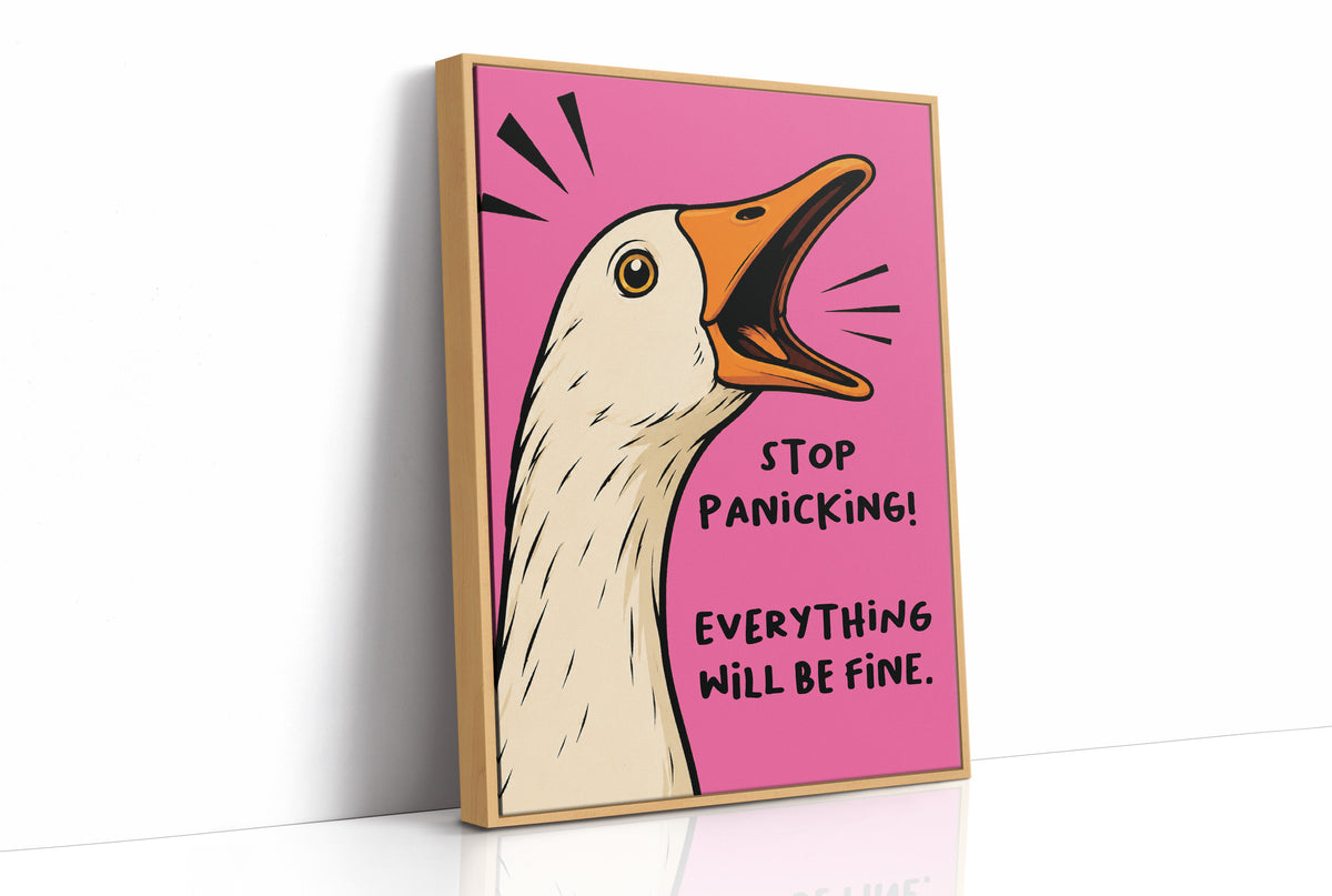 Stop Panicking! Screaming Goose Comic Print