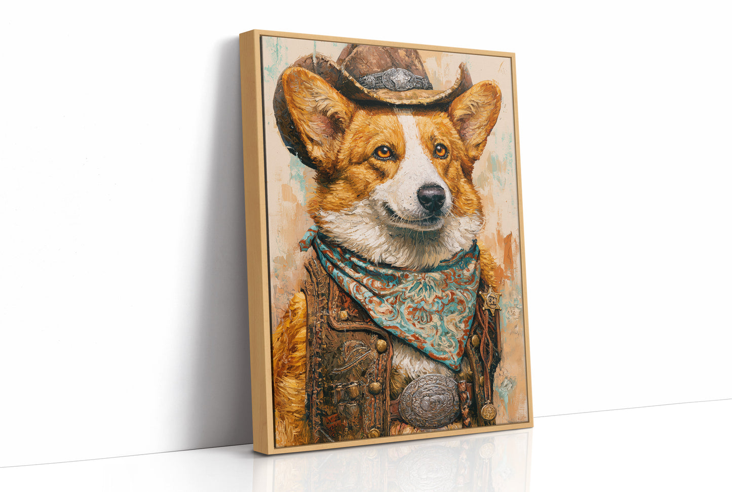 Cowboy Corgi — Close-Up Western Dog Portrait