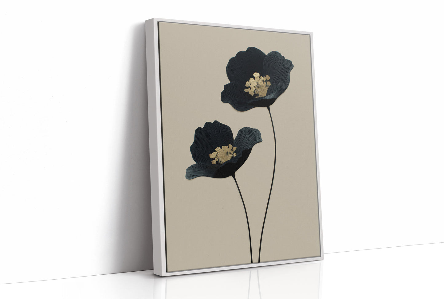 Midnight Blooms with Golden Hearts