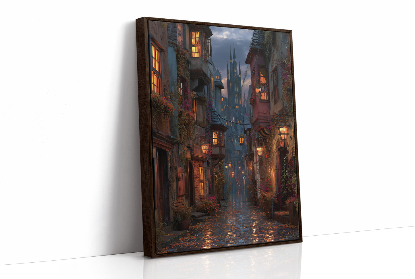Lanterns Guide The Cobbled Path