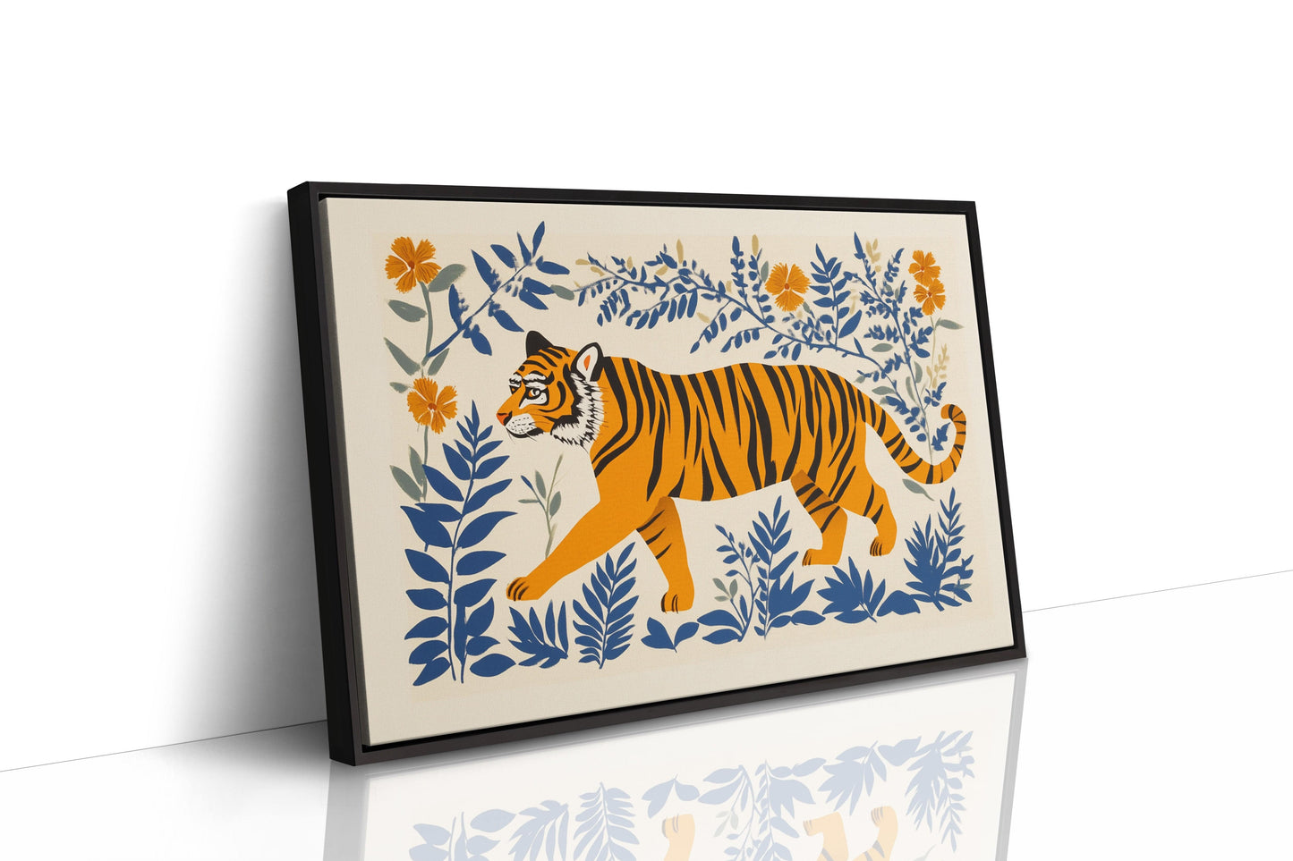 Majestic Tiger Print – Bold Jungle Art, Modern Folk Style Wall Decor