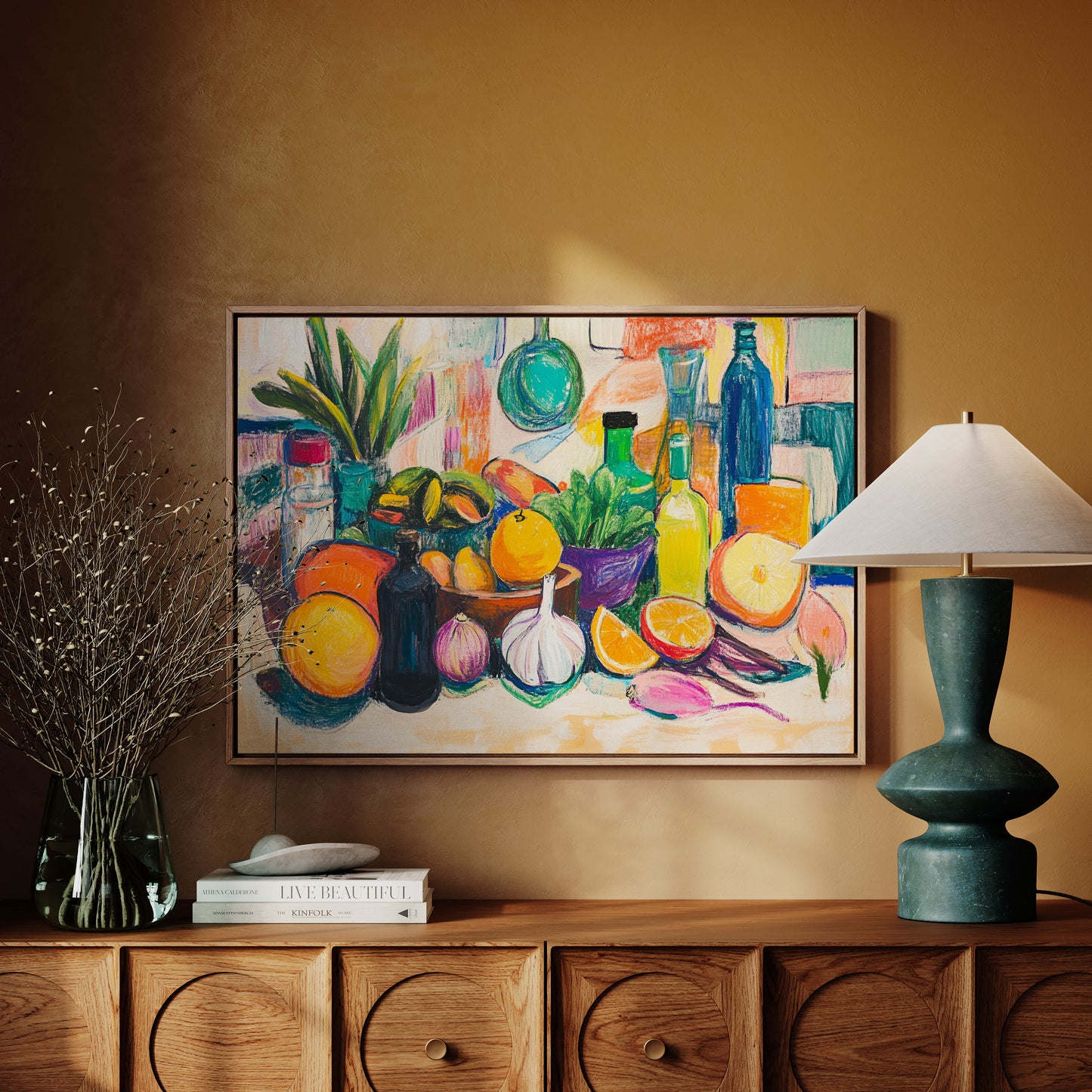 Citrus Dreams In Glass And Green