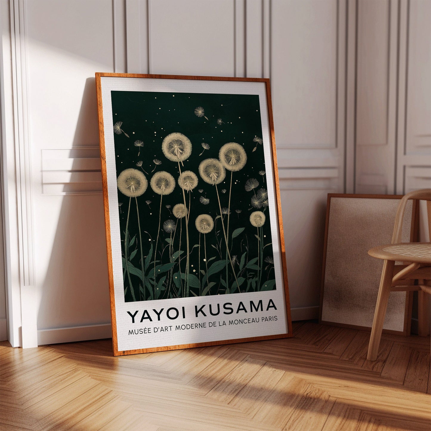 Ethereal Dandelion Dream – Kusama-Inspired Nightscape