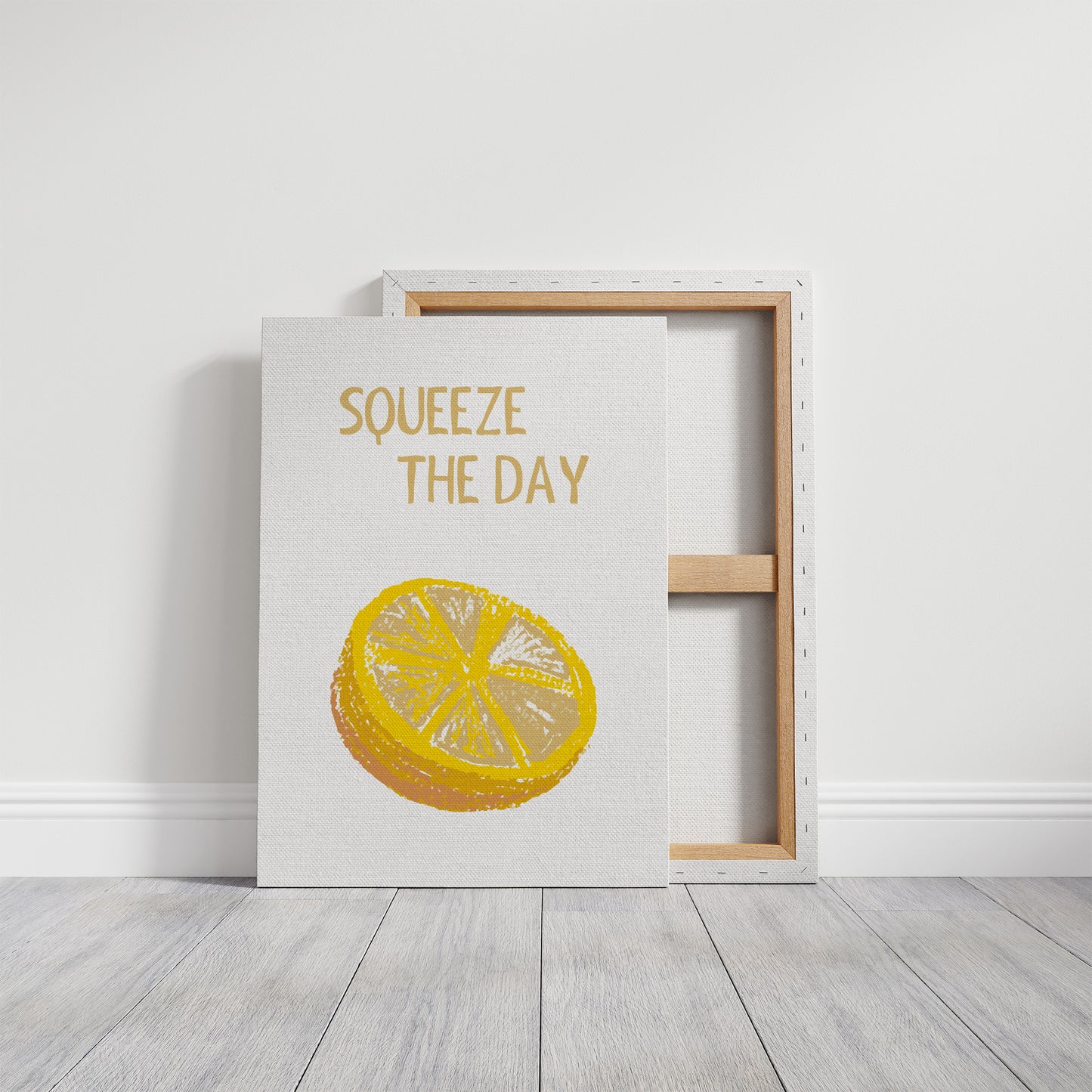 Squeeze The Day Lemon Quote Kitchen Print
