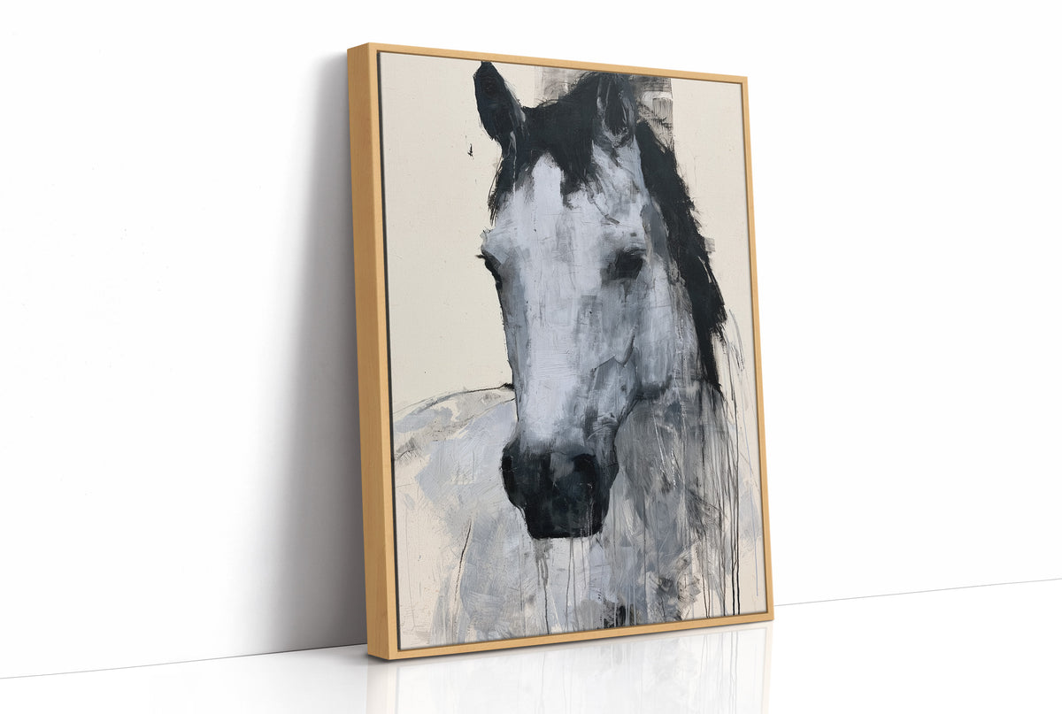 Study in Grey: Horse Portrait
