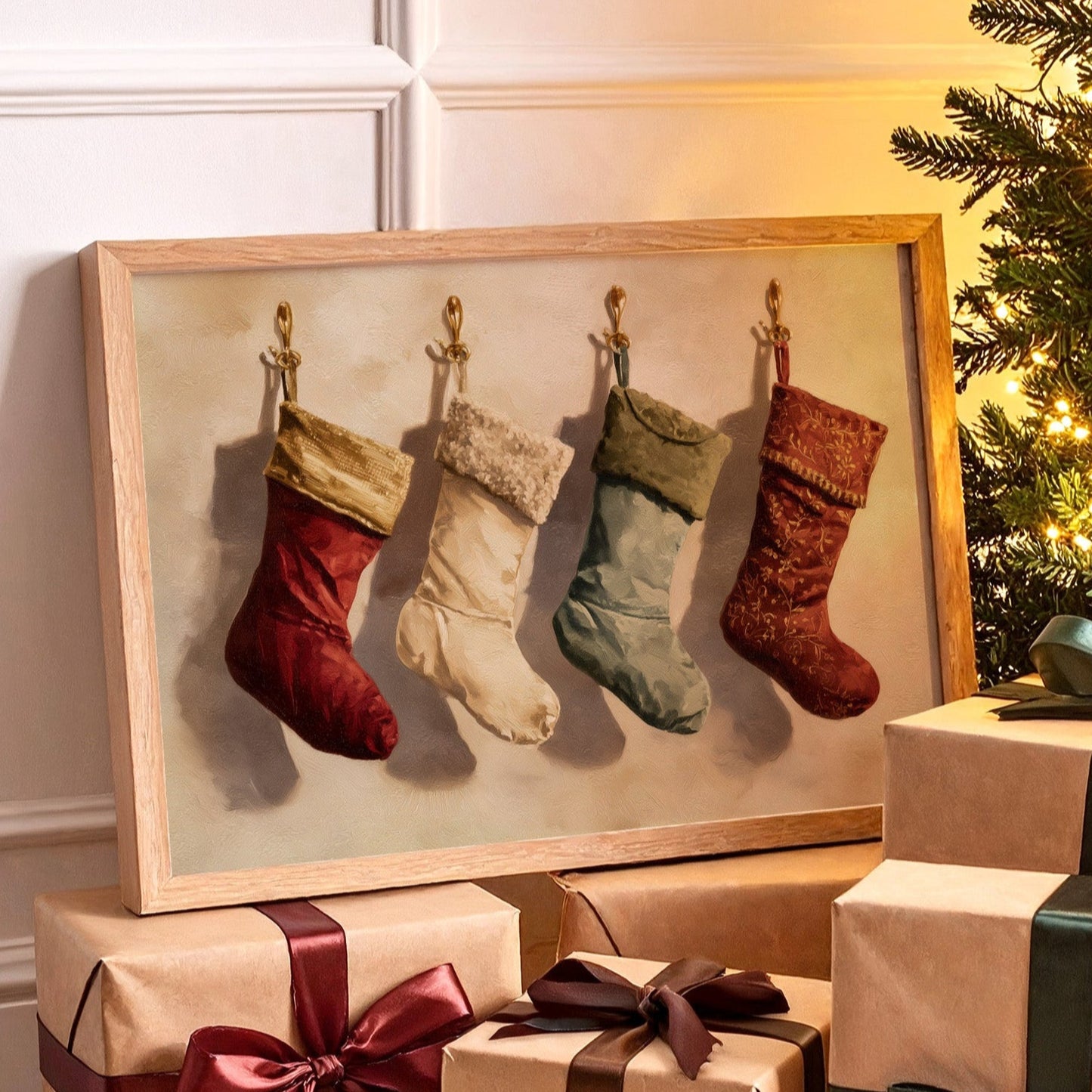 Stockings Frame December's Gentle Light