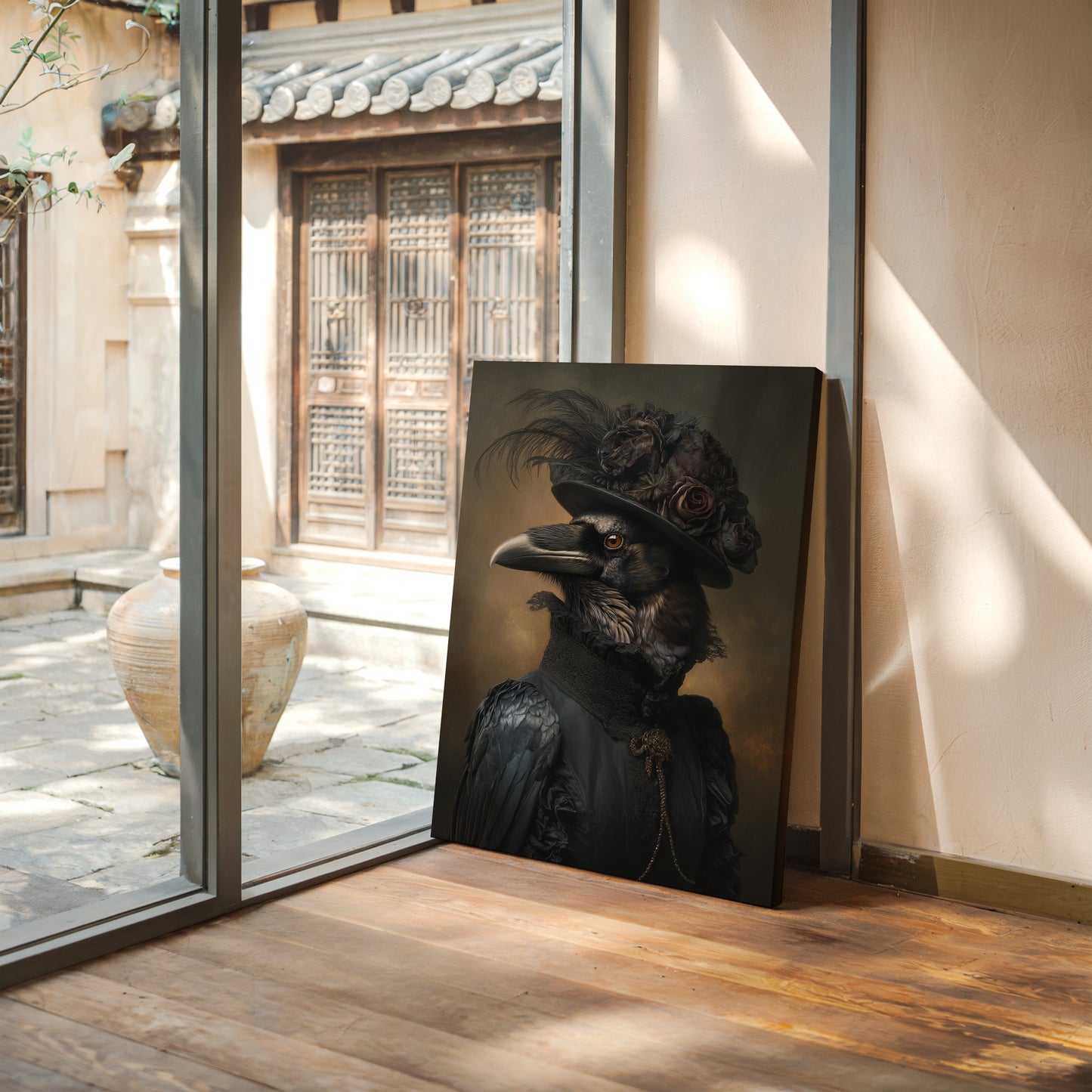 Elegantly Dressed Regal Raven