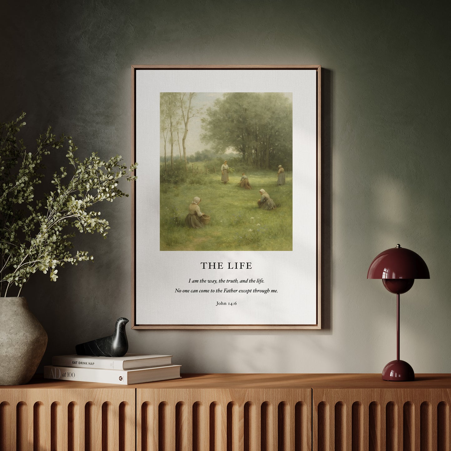 The Life John 14 Pastoral Scripture Print