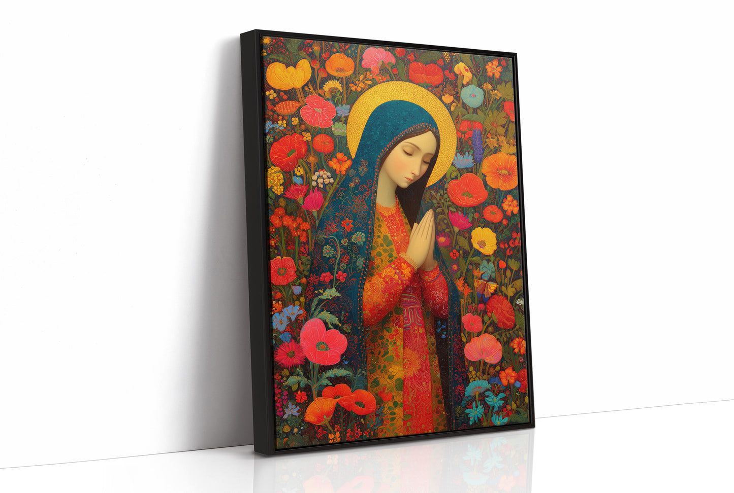 Poppy Garden Prayer in Vibrant Devotion