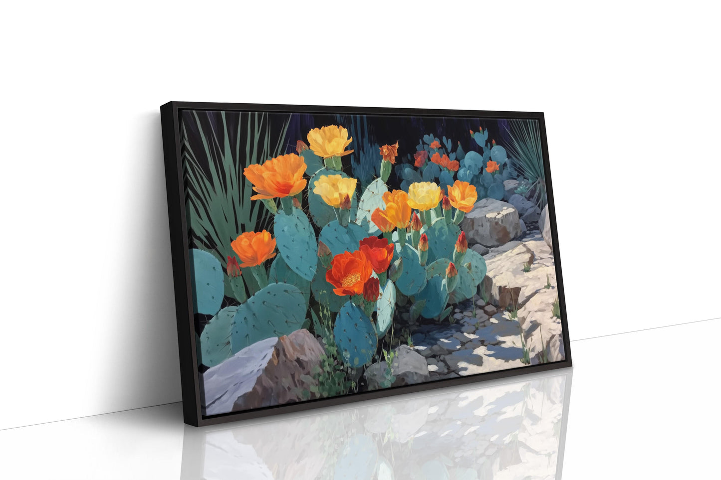 Desert Poppies Dance Among Turquoise Thorns