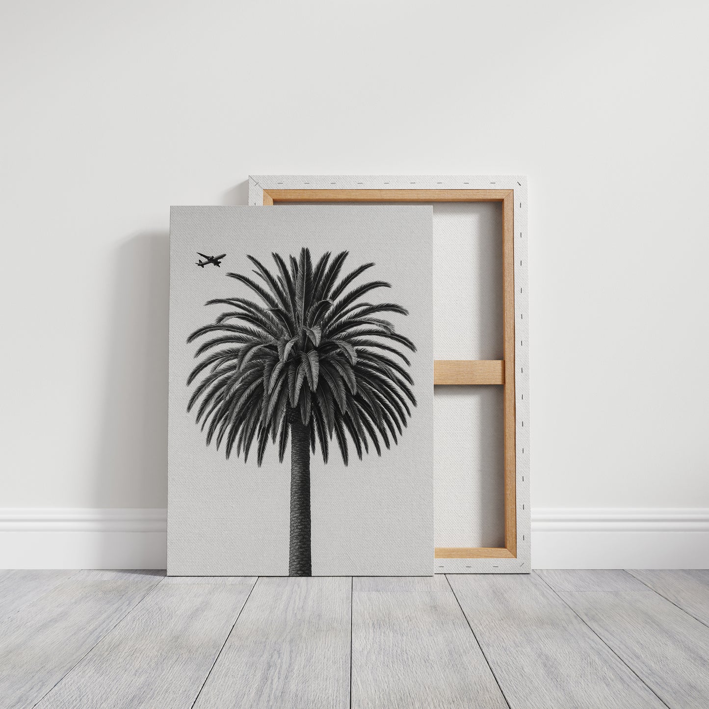 Palm Crown and Passing Plane