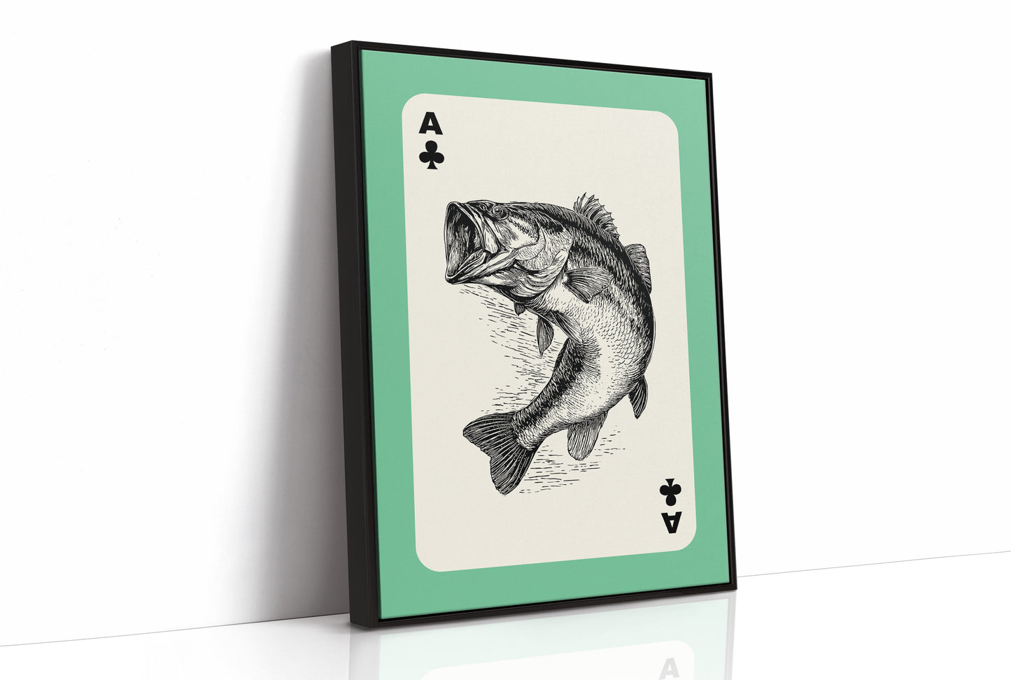 Ace of Bass — Clubs Playing Card Wildlife Print