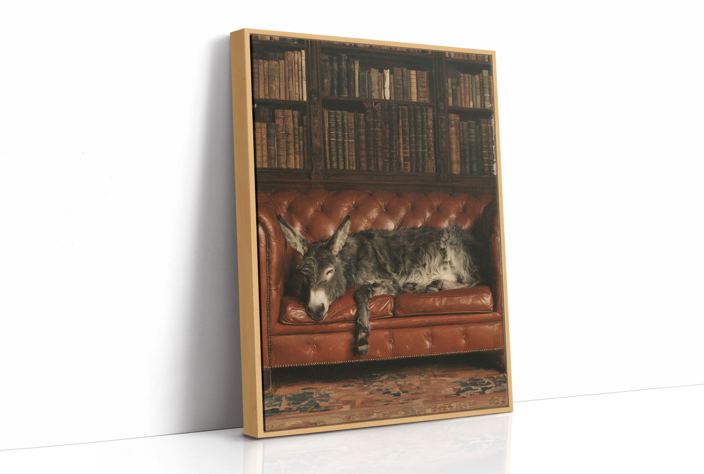 Donkey Takes the Library Sofa
