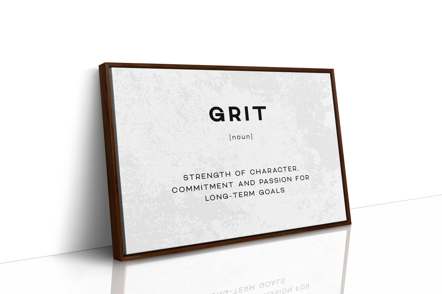 Grit Definition Canvas Art | Bold Motivational Typography Print for Home Office, Gym or Entrepreneur Décor