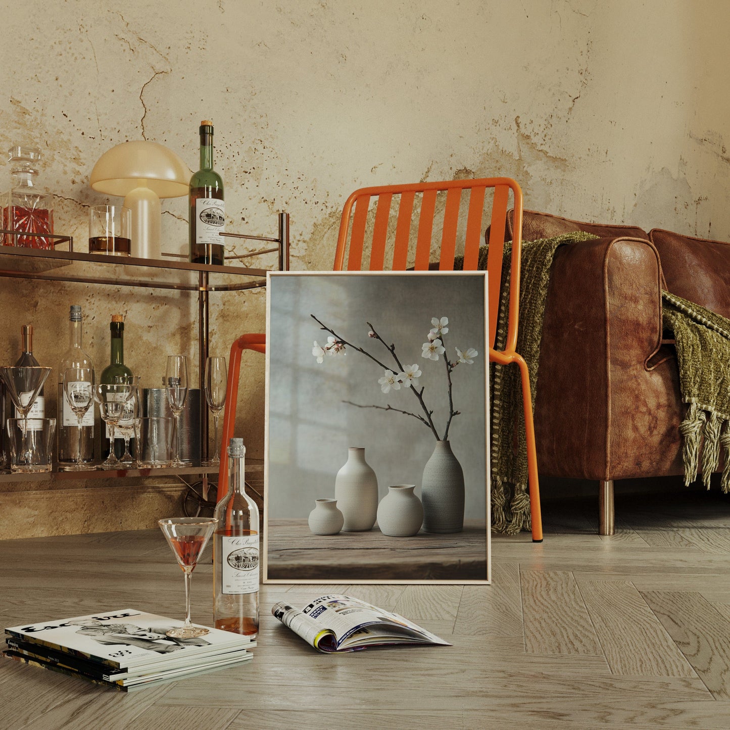 Minimalist Japanese Still Life Print – Zen Aesthetic Home Art