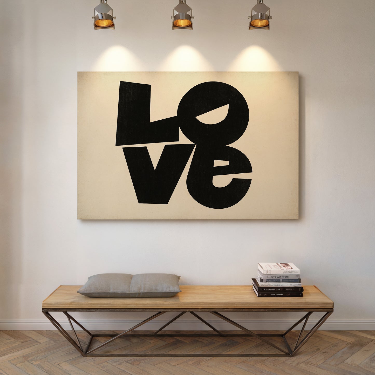 LOVE Modern Block Typography Print