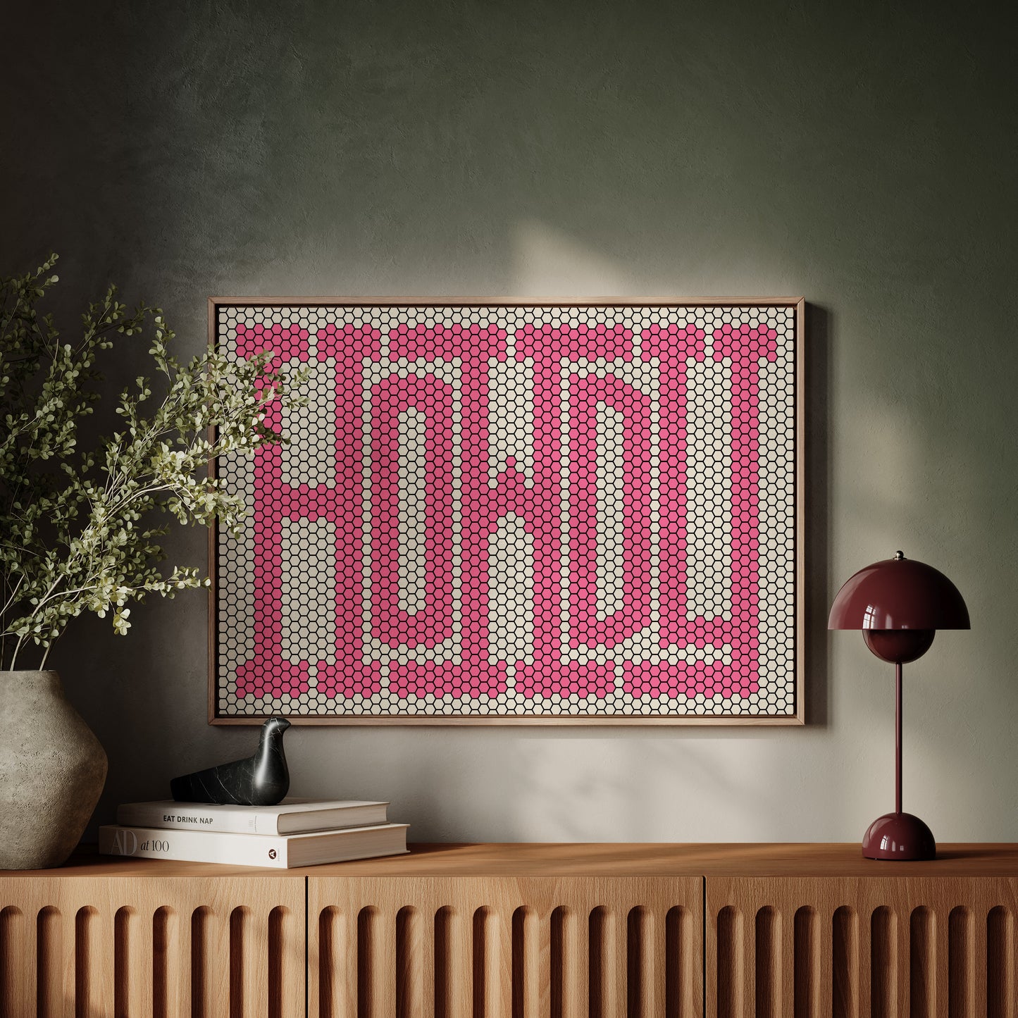 Howdy Pink Mosaic Western Greeting