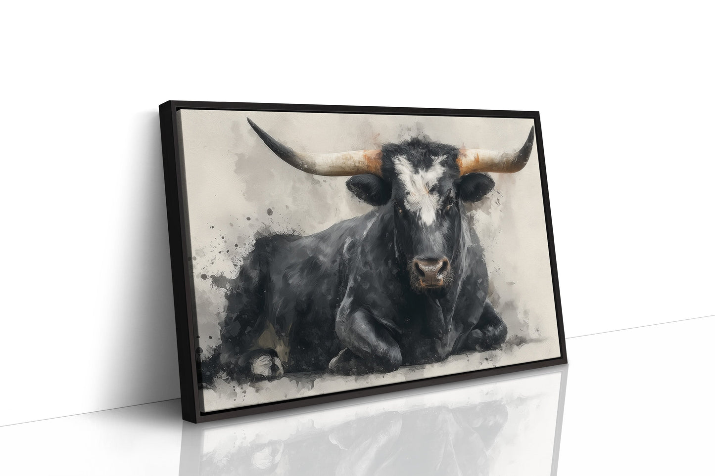 Black Bulls Rest Under Texas Stars