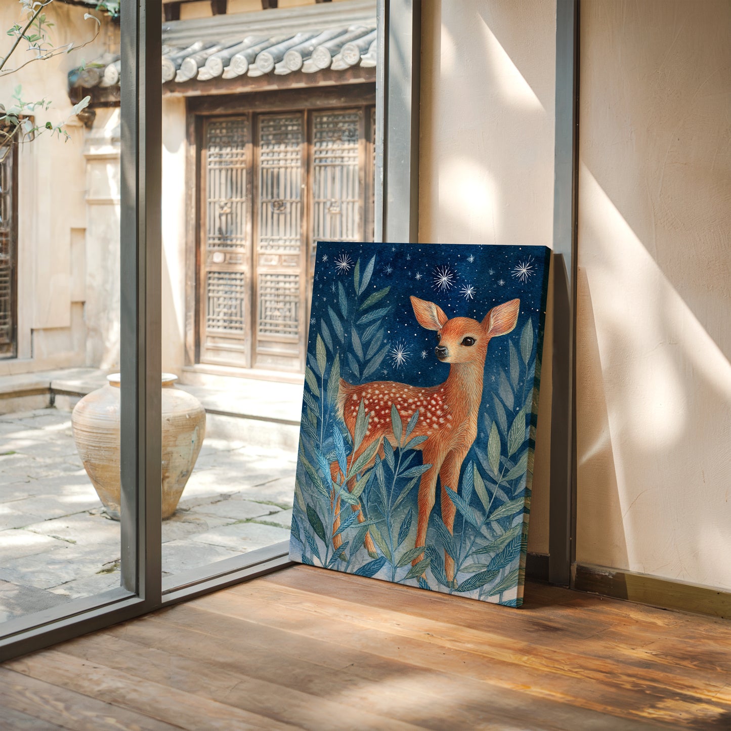 Fawn Among Starry Leaves