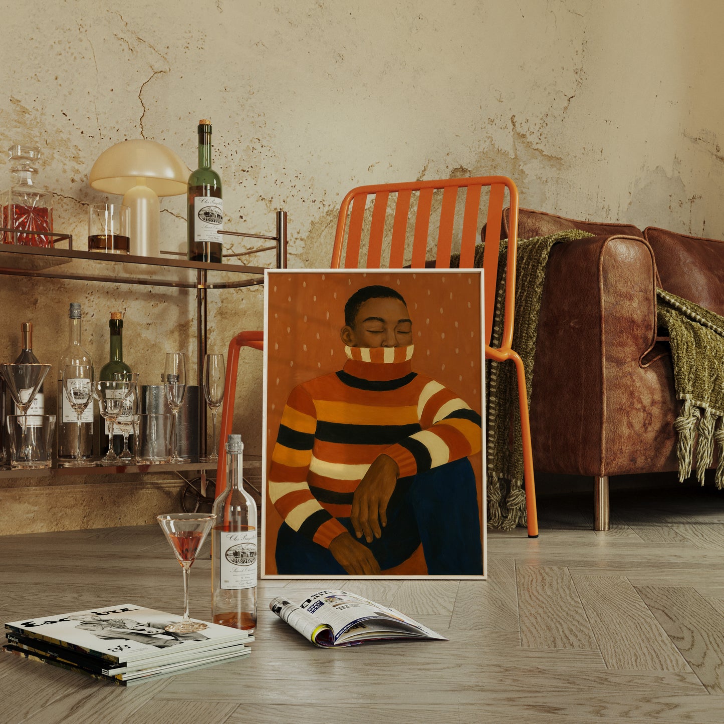 Quiet Thoughts in a Striped Sweater