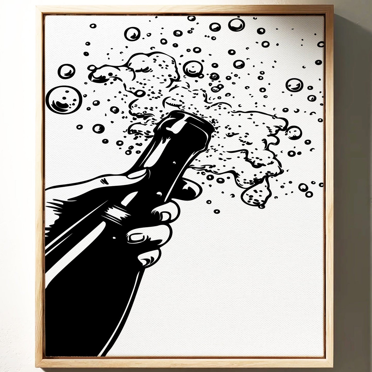 Bubbles Dance Their Midnight Toast