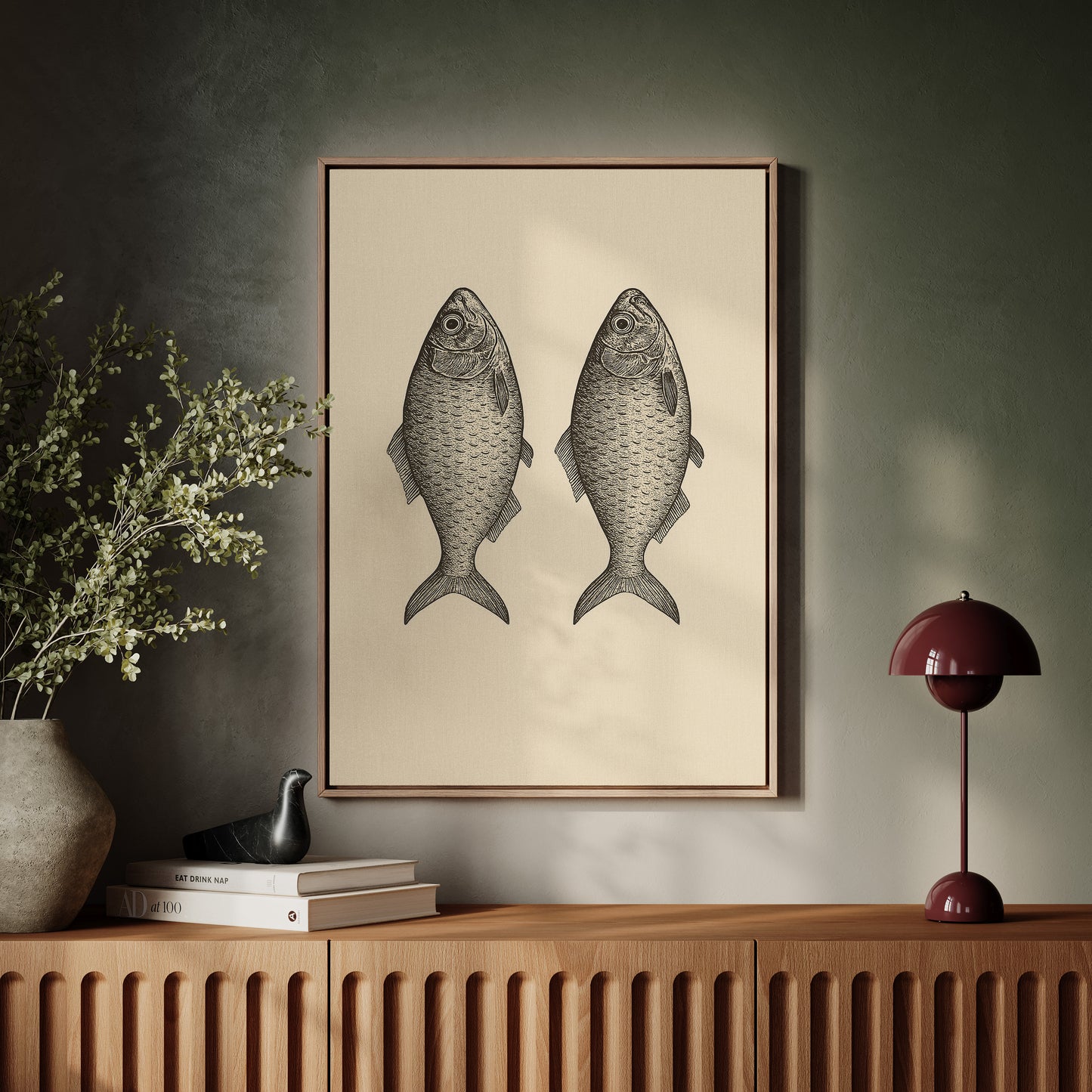Two Fish Vintage Loaves and Fishes Symbol