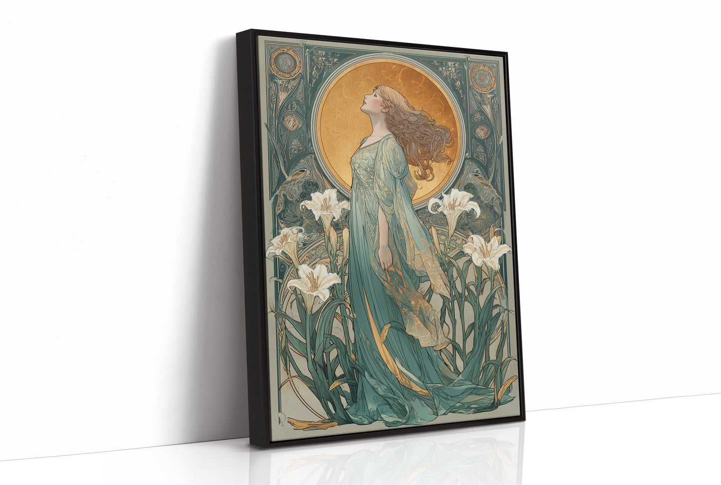 Gilded Grace Among Lilies